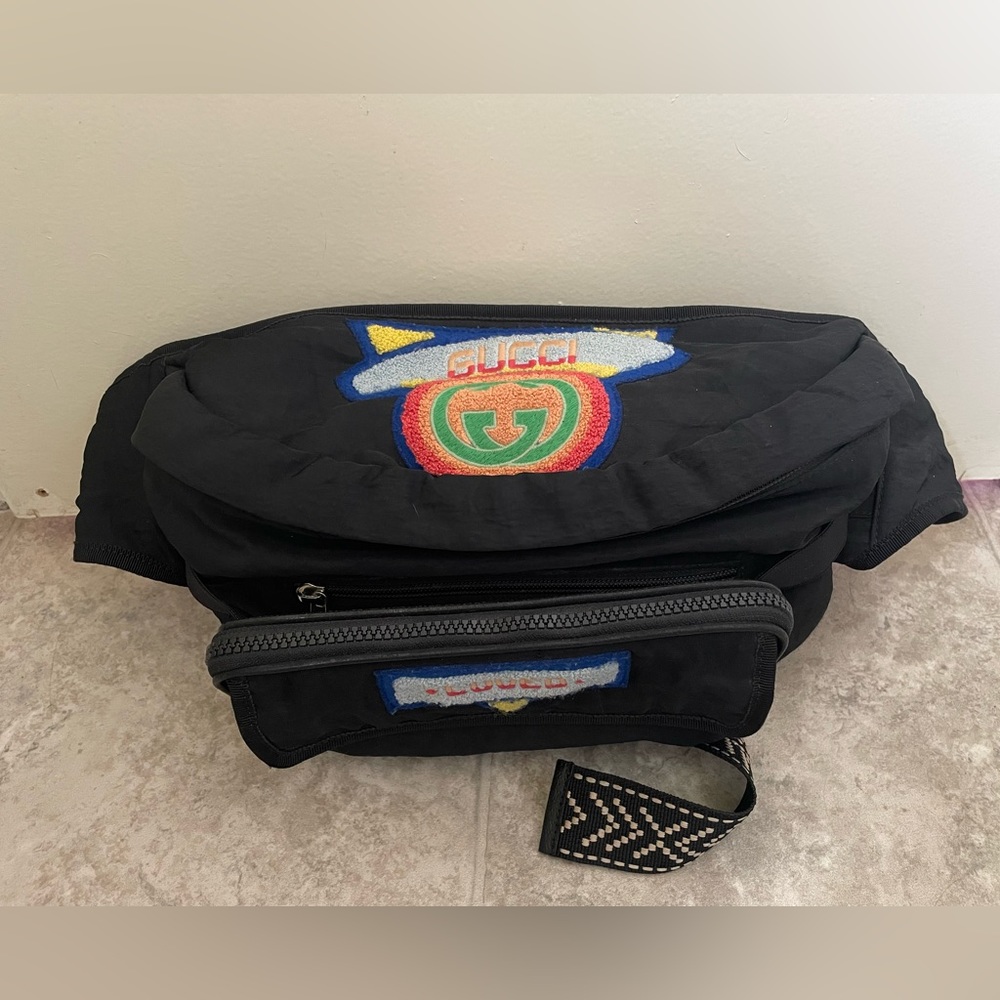 Gucci nylon 80’s patch backpack